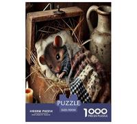 Souris endormies Puzzle De 1000 Pièces pour Adultes Et Enfants Dès 14 Ans Jeu Cadeau Unique Divertissement Créatif Cadeau Classiques Décoration De La Maison 70x50cm/1000pcs
