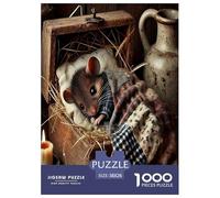 Souris endormies Puzzle De 1000 Pièces pour Adultes Et Enfants Dès 14 Ans Jeu De Patience Et De Réflexion Divertissement Créatif Cadeau Classiques - Activité Familiale Parfaite 38x26cm/1000pcs