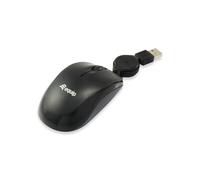 Souris Equip 245103 Optique 1000 DPI USB Type-A Ambidextre Noire 3 Boutons Programmables, Molette Verticale, Câble Rétractable, Compatible Windows/macOS