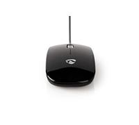 - Souris - ergonomique - droitiers et gauchers - optique - 3 boutons - filaire - USB - noir