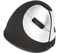 R-Go HE Souris Ergonomique sans Fil, Bluetooth 5.0, Clic Silencieuse, avec indicateur de Pause, Anti-Tendinite, Souris Verticale Rechargeable, 2400 DPI réglable et 5 Boutons, Noir