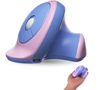 Souris Ergonomique sans Fil,Mini Souris Verticale Rechargeable avec 3 Ports D'appareils(2*Bluetooth & USB)Double Mode pour Petites Mains,1200D-PI,3 Boutons,Silencieuse 2,4 GHz pour PC,iPad,Mac,Windows