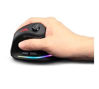Souris Ergonomique Sans Fil Rechargeable Verticale Gaming RGB, 3 Modes Bluetooth 2.4G/USB, Souris Gamer Rechargeable 800mAh 24000 DPI 5 Niveaux, Mouse Gamer 12 Touches Programmables Compatible PC/Mac