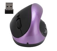 Souris Ergonomique, Souris Verticale Optique sans Fil avec DPI Réglable 800 1200 1600, 6 Boutons, pour PC Portable, Droitier, Noire (Purple)