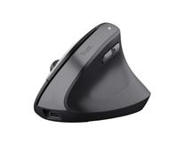 Trust Bayo II - Souris verticale - ergonomique - pour droitiers - optique - 6 boutons - sans fil - 2.4 GHz - récepteur sans fil USB - noir Noir G