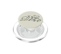 Souris Escargot et ver des années 90 à l'heure du thé PopSockets PopGrip pour MagSafe
