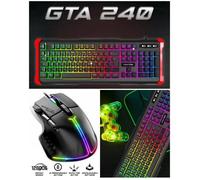 Souris et Clavier Gaming ¿ GAMER- GTA240 ¿PRO M5 ¿ filaire - 4200 DPI ¿ Clavier RGB avec Anti-Ghosting