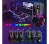 Souris filaire A904 2021, 8000dpi, RGB, trou lumineux, peut éteindre les lumières, Macro programmation 6D réglable