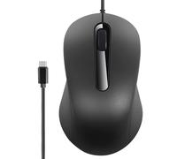 Souris Filaire - ABS 10.9x6.5x3.8cm USB Type C Câble 150cm | Souris Optique Silencieuse 1000 DPI Plug-and-Play | Accessoire Ergonomique Anti-Dérapant USB C Pour Ordinateur Portable, Bureau Et Travail