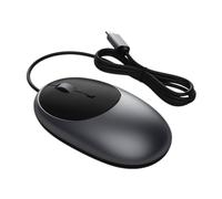 Satechi Souris Filaire C1 en Aluminium, Souris USB C Optique, Câble 1,5 m, DPI Ajustable, Élégante et Ergonomique pour MacBook Air & Pro, PC Portable, iPad et Plus - Gris Sidéral