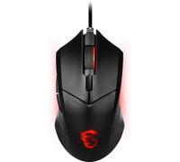 MSI CLUTCH GM08 Souris Gaming - Capteur Optique 3200 DPI, Symétrique, Switches 10M+ Clics, 6 Boutons, poids réglable - Filaire
