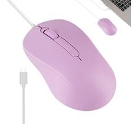 Souris Filaire USB - 150 cm, Souris Ergonomique avec Filaire Type-C | Câble ABS Matériel - Silent Click Laptop Souris avec Cordon | Utilisation Office Home School - Jeu Desktop Hommes Femmes