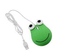 Souris Filaire USB en Forme de Grenouille pour Enfants, Conception Animale Ergonomique, Suivi Fluide pour Les Utilisateurs D'ordinateurs Portables, ABS Vert