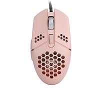 Souris filaire USb rose creuse avec ventilateur intégré, souris de jeu réglable à 4 vitesses DPI avec effet d'éclairage RVB, souris universelle Plug and Play pour ordinateur portable Double the