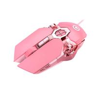 Souris filaires pour ordinateur portable, souris de jeu Pinky - Souris programmables Souris USB filaire silencieuse | Souris filaire Pinky, 4 DPI réglables, pour ordinateur, USB, pour femmes et filles