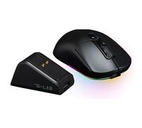 Souris gamer compétitif + base de charge HUB - Avec ou sans fil - THE G-LAB - KULT-TITAN PRO - RGB - 12000 DPI - Noir
