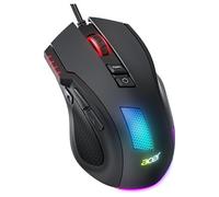 Souris Gamer Filaire Ergonomique 12?800 DPI 8 Boutons Programmables Fire Button 12 Options RGB Personnalisables Haute Précision MOBA FPS CS