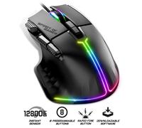 Spirit of Gamer Souris Gamer PRO-M5 Ergonomique 12800 DPI 8 prog. (1 Rapid Fire) 13 effets RGB
