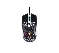Konix Souris filaire Magic The Gathering Ultra Light 70 g 7 niveaux DPI Rétroéclairage LED Noir/Blanc