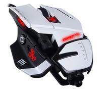 Mad Catz Rat 6+ Souris Gamer Filaire USB - Souris Ergonomique 11 Boutons Programmables - Capteur Optique Pixart3360 12000 DPI - Souris Gaming Pour PC Blanche RGB Et Repose Poignet Reglable