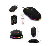 Souris Gamer - GTA210 - Ergonomique - 6 Boutons - 2400 DPI - Rétro-éclairage RGB