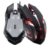 Shot Case - Souris Gamer Metal pour PC avec Fil USB LED Gaming Universelle Filaire Capteur Optique 6 Boutons