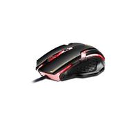 Souris Gamer Pc Filaire USB 3200 Dpi Ordinateur Lumière LED 6 Boutons Noir Rouge