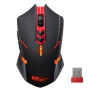 Souris Gamer sans Fil VicTsing 2.4Ghz Souris Optique USB 7 Boutons avec 5 DPI Réglables, Rétroéclairage LED et Boutons Silencieux