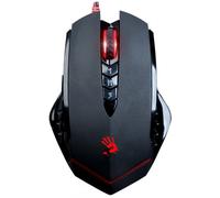 Souris Gaming A4Tech V8M Optique 3200 DPI USB Type-A 8 Boutons Programmables Noir/Rouge - Capteur Optique, Molette, Mémoire Intégrée, 123x82x42mm