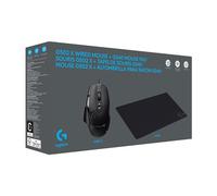 Logitech Souris gamer filaire G502X noir + tapis G240