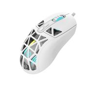 Souris Gaming Filaire - ONIVERSE - Luxion White - 13800 DPI - 7 boutons - Câble tressé 1,8m