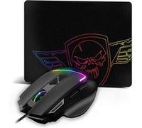 Souris gaming filaire Spirit Of Gamer PRO-M3 RGB Noir et gris + Tapis de souris Noir G