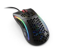 Glorious Gaming Model D- (Petite) Souris de jeu filaire - 61 g, nid d’abeille, RGB, capteur Pixart 3360, switches Omron, pieds en PTFE, 6 boutons - Noir mat