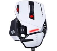 Mad Catz Souris gamer RAT 6+ – 11 boutons programmables, RGB, 12 000 DPI (Pixart PMW3360) – Blanc