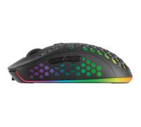 Mars Gaming MMW3, Souris Gaming sans Fil, RGB Flow, Ultralégère 79g, 3200DPI, Noir