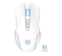 Onikuma Souris gaming CW905 – Sans fil 2,4 GHz LED RGB 3600 DPI Blanc