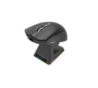 Oniverse Souris gamer sans fil Vanguard – PixArt 12 000 DPI, 3 modes, dock de charge, écran, Black