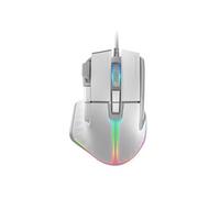 Souris Gaming RGB Ergonomique MM-XT , Repose Pouce, 12800 DPI, Switches Huano, Logiciel de Contrôle, Blanc