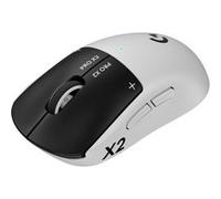 Logitech G Pro X2 SUPERSTRIKE, Souris Gaming sans Fil Lightspeed, Performance Ultra-Rapide, Ultra-légère (61 g), Retour haptique de clic Personnalisable, Chargement USB-C, pour PC/Mac - Blanc
