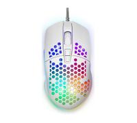 Yenkee Souris RVB Gaming Ultra Légère Shotgun, Blanc