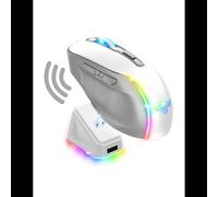 Souris Gaming Spirit of Gamer ELITE M50 Tri-Mode : 2.4 GHz, Bluetooth, USB, Capteur Pixart 3320 8000 DPI, 6 Boutons Programmables, RGB, Dock de Charge