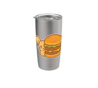 Souris géante Burger Cartoon Gobelet isotherme en acier inoxydable double paroi