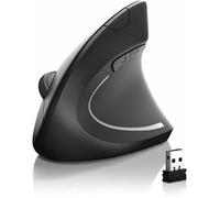Gembird Souris MUSW-ERGO-01 verticale main droite 6 boutons optique RF sans fil 1600 dpi noir