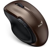 Souris Genius Ergo 8200S, sans fil, optique, 1200dpi, 5 boutons, silencieuse, capteur BlueEye, USB, chocolat
