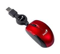 Souris GENIUS Micro Traveler ruby V2, souris pour ordinateur portable, optique, 1000 DPI, USB , taille 74mm seulement