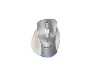 Souris Genius sans fil Bluetooth rechargeable Mini Ergo 9000S Pro argent