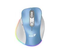 Souris Genius sans fil Bluetooth rechargeable Mini Ergo 9000S Pro Bleu