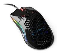 Glorious Gaming Model D- (Petite) Souris de jeu filaire - 61 g, nid d’abeille, RGB, capteur Pixart 3360, switches Omron, pieds en PTFE, 6 boutons - Noir brillant
