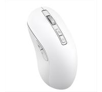 Souris intelligente IA double mode 2,4 GHz + Bluetooth V12 pour la traduction, la rédaction, les présentations PowerPoint et les tableaux (blanche).