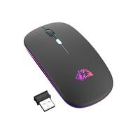 Souris Intelligente, Souris Lumineuse Sans Fil Rechargeable, Souris Sans Fil Silencieuse, Souris Ergonomique Sans Fil pour Ordinateur Portable, Souris Silencieuse avec Rétro-éclairé Sans Fils,